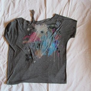 Vans off the shoulder watercolor top